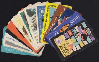 15 db klf kártyanaptár az 50-es 60-as évekből