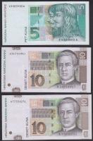 Horvátország 1993. 5K T:I + 2001. 10K (2x) T.I,II