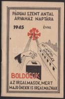 1945 Páduai Szent Antal Árvaház tárcanaptár
