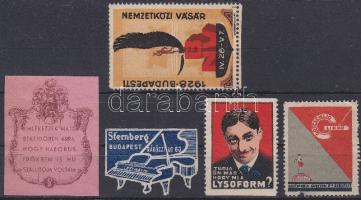 5 db klf magyar levélzáró