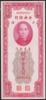 Kínai Köztársaság 1930. 100 Customs Gold Units T:I