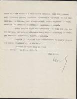 1942 Lévy Lajos a Pesti Izraelita Hitközösség Kórházainak igazgató főorvosának aláírása levélen