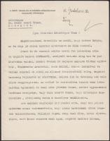 1942 Lévy Lajos a Pesti Izraelita Hitközösség Kórházainak igazgató főorvosának aláírása levélen