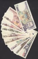 Lengyelország 1982-88. 20Zl (2x), 50Zl (2x),100Zl (2x),200Zl, 500Zl, 1000Zl, 10.000Zl összesen  10db T:I (egyik III+)