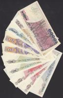 Lengyelország 1982-88. 20Zl (2x), 50Zl (2x),100Zl (2x),200Zl, 500Zl, 1000Zl, 10.000Zl összesen  10db...