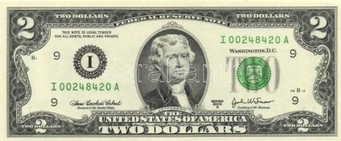 USA 2003. 2$ (2x) egymásutáni sorszámmal! T:I + USA/Silver Certificate 1935C 1$ T:III