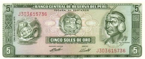 Peru 1974-77. 5S, 10S, 50S (2x) T:I