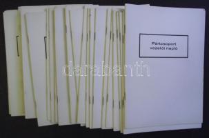 25 db használatlan MSZMP-s pártcsoportnapló az 1980-as évekből