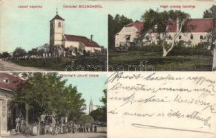 Bozsok Grünwald József üzletével és Végh uraság kastélyával