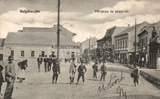 Salgótarján Fő utca és piactér Both Béla és Biheller Jakab üzleteivel