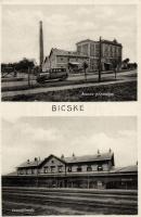 Bicske az Aranka gőzmalommal és vasútállomással