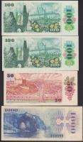 Csehszlovákia 1985. 1000K T:III + 1987. 50K T:II + 1989. 100K (2x) egymás utáni sorszámmal T:II-