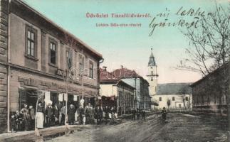 Tiszaföldvár Lukács Béla utca Ungár Béla és Bíró Albert üzleteivel