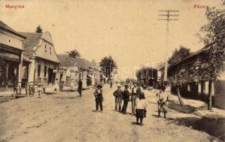 Margitta main street, the shops of Lajos Winkler and Dávid Grósz (fl)