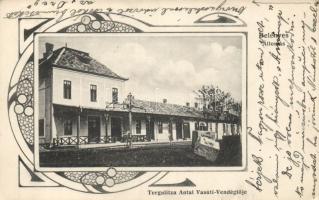 Belényes Railway Station and the restaurant of Antal Tergulitza