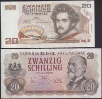 Ausztria 1956. 20Sch T:III+ + 1986. 20Sch T:I-