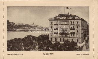1930 Hotel Carlton Budapest zárt levelezőlap / Faltkarte