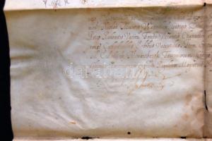 1604 V. Rudolf császár Prágában kiadott és saját kezűleg aláírt címeres-levele Tarczali Kis András a...