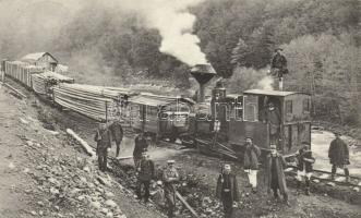 Hungarian-Romanian border timber shipping locomotive