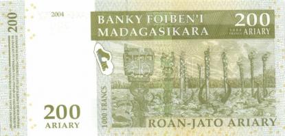 Madagaszkár 2004. 100A + 200A + 500A + 1000A T:I