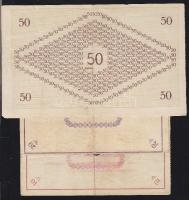 Pápa 1919. "Pápai csekk" 10K + 20K + 50K lyukasztással érvénytelenítve T:II-,III