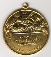 1933 Cserkészleány szövetség, aranyozott, jó munkáért Jamboree jelvény / Pfadfinderinnen-Abzeichen für guter Arbeit, Jamboree 1933, vergoldet