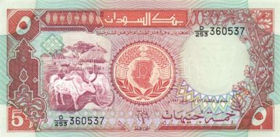 Szudán 1987. 25P, 50P, 1Ł + 1989. 100Ł + 1991. 5Ł T:I