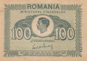 Románia 1945. 100L (5x) T:I,I- foltos