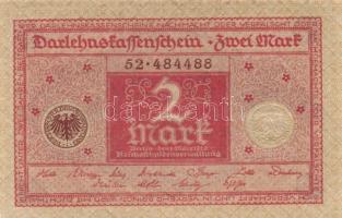 Német Birodalom / Weimari Köztársaság 1920. 1M (6x) + 2M piros nyomattal (7x) T:I,I-