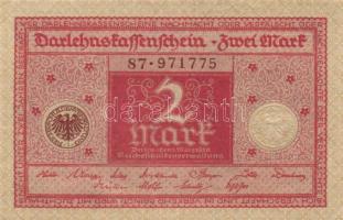 Német Birodalom / Weimari Köztársaság 1920. 1M (6x) + 2M piros nyomattal (7x) T:I,I-