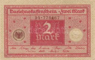 Német Birodalom / Weimari Köztársaság 1920. 1M (6x) + 2M piros nyomattal (7x) T:I,I-