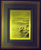 Dailan Kina réz-metszett kép / Copper engraved picture of Dailan China in frame 26x30 cm