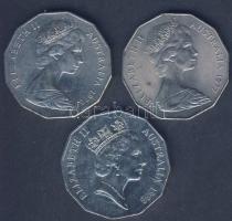 Ausztrália 1970-1998. 50c 3klf "Ezüstjubileum" + "Bass szoros felfedezése" + "Cook ausztráliai útja" T:vegyes