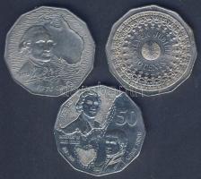 Ausztrália 1970-1998. 50c 3klf "Ezüstjubileum" + "Bass szoros felfedezése" + &qu...