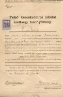 1914-1921 8 db iskolai bizonyítvány / 8 Zeugnisse