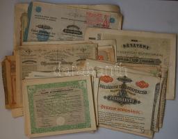 36 db régi magyar részvény, kötvény, sok féle / 36 Historische Aktien und Wertpapiere aus Ungarn, viele verschiedene