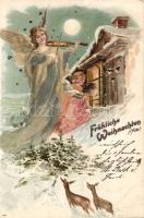 Christmas, pearl decoration litho