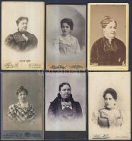 cca 1870-1940 8db keményhátú fotó klf magyar műtermekből / vintage photos