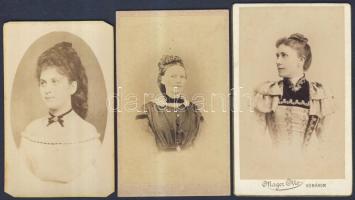 cca 1870-1940 9db keményhátú fotó klf magyar műtermekből / vintage photos