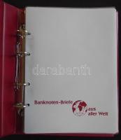 Plüss borítású luxus gyűrűs berakó nagyalakú bankjegyes borítékokhoz, vagy bankjegyekhez, betétlapok...