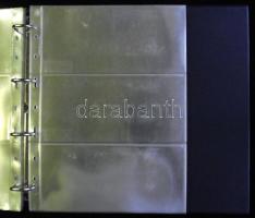 Gyűrűs bankjegytartó album 46db hármas osztású víztiszta betétlappal, papírtokban, újszerű állapotban!
