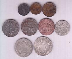 Lengyelország 1530-1939. 1Gr (5x), 2Gr, 3P, 1k (2x) Ag összesen 9db érme klf évszámmal és szebb darabokkal! T:2,3