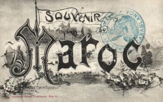 Morocco, folklore greeting card