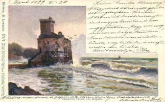 1899 Corsica, Saracen tower, Philipp & Kramer