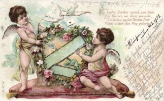 Angels, romantic litho