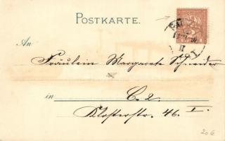 1898 SM Kreuzer Kaiserin Augusta Norwegischer Fjord, Meissner & Buch Marinepostkarten Serie 1000...