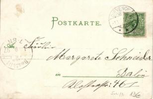 1897 Gruss von der See! Verlag F. Bärwolff / vessel litho