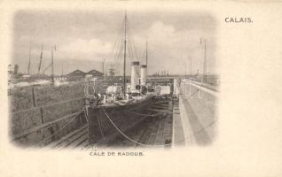 Calais Port with ship
