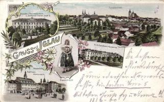 Jihlava with barracks Litho