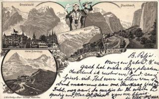1892! Berner Oberland Litho